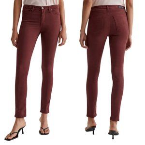 REVOLVE AG Jeans The Stevie Ankle Slim Straight Merlot Berry SZ 27P